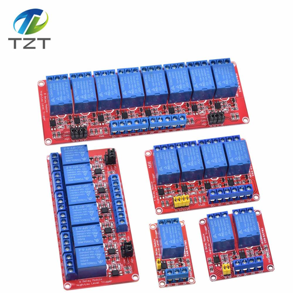 Relay 8 Channel Board - DIYTZT 1 stks 1 2 4