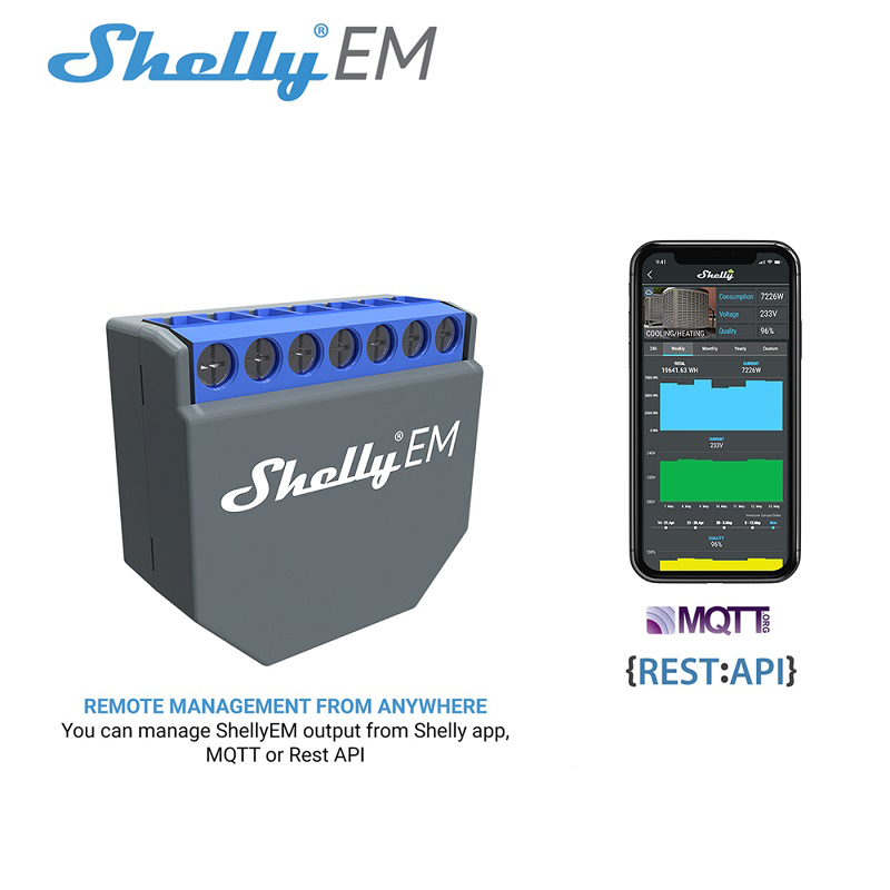 Shelly Relay Module - SHELLY EM Wifi Smart Life Controller