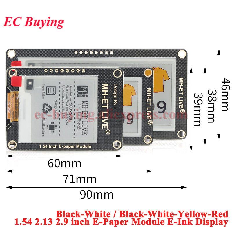 Display Epaper 2.9 - 1,54'' 2,9'' 2,13'' 2,9 2,13 1,54