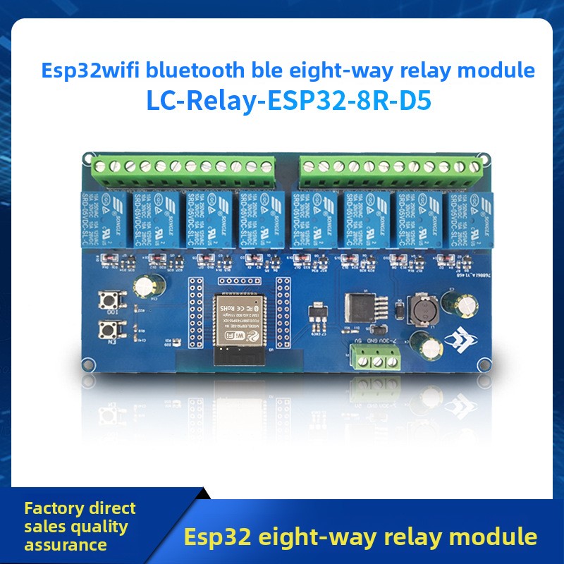 Relay 8 Channel Board - DC5-30V ESP32 ontwikkelbord, 8-kanaals relaismodule, WiFi