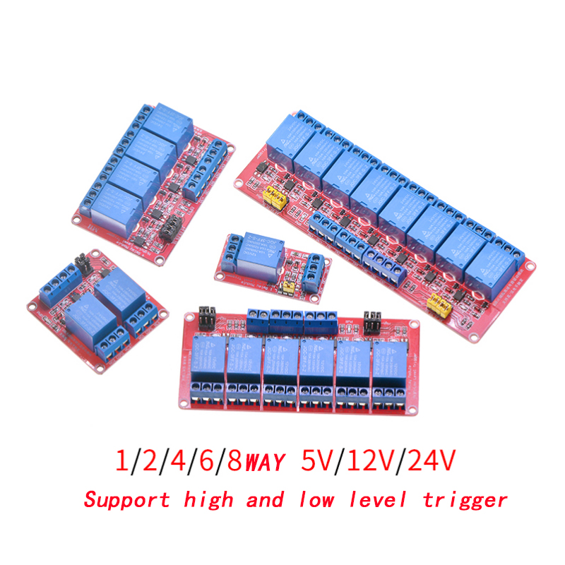 Relay 8 Channel Board - 1 2 4 6 8 Kanaal