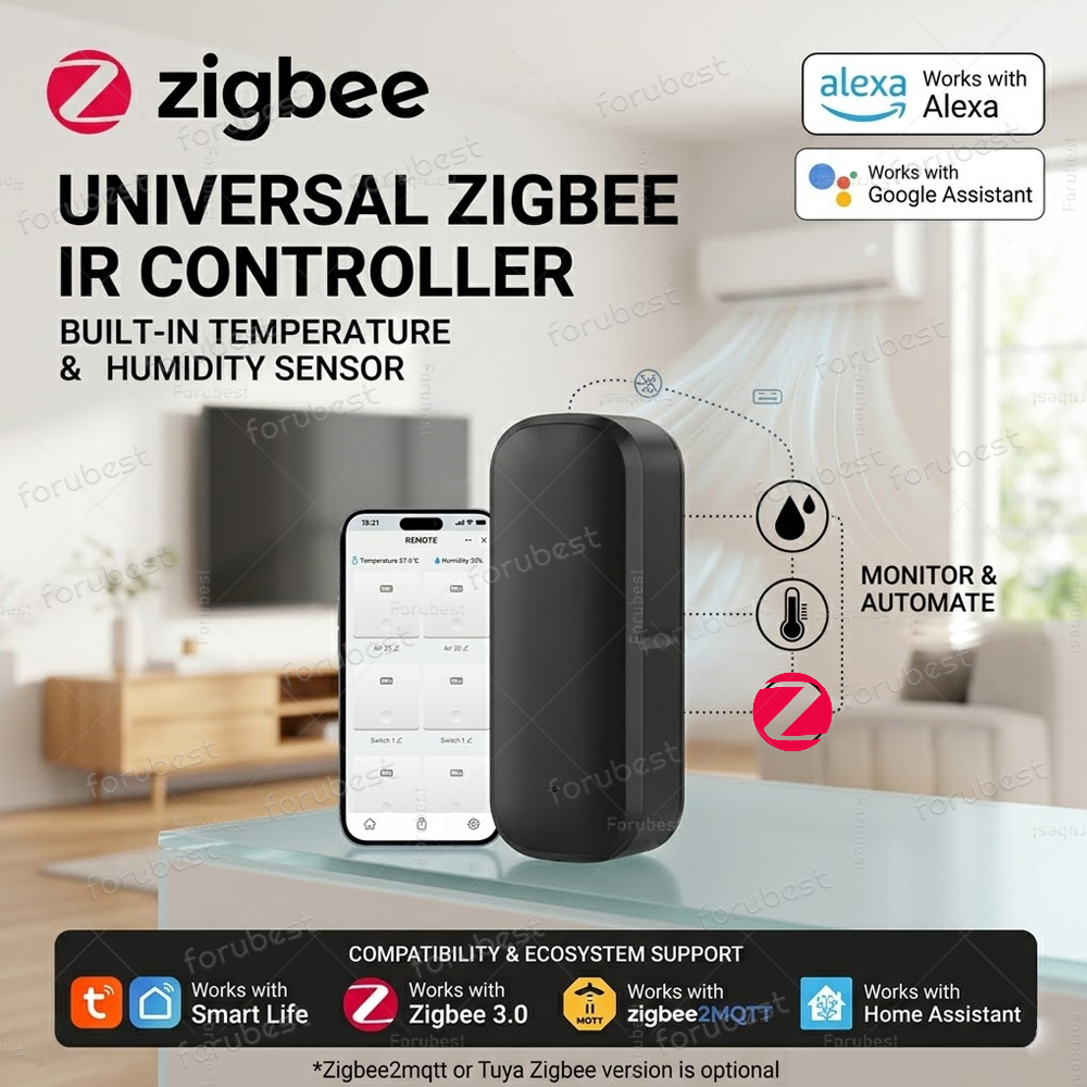Ir Blaster Universal - Smart Zigbee IR-afstandsbediening met temperatuur- en