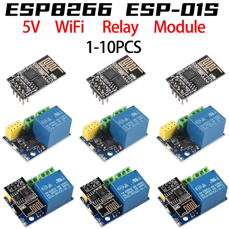 Home Automation With Arduino - ESP8266 ESP-01 ESP-01S 5V WiFi Relaismodule