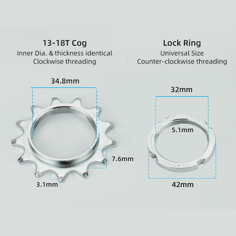Fiets Fixed Gear 13T 14T 15T 1 - Matter Hub Thread recensie en prijs