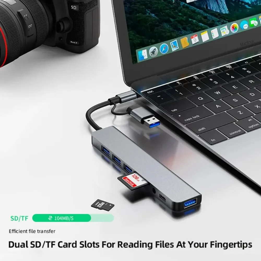 8-in-2 USB-C-hub met 3.0 SD/TF - Home Assistant Sd recensie en prijs