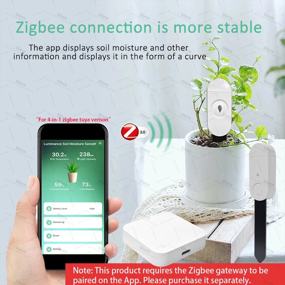 Zigbee Bodemvochtsensor Meter  - Home Automation Technology recensie en prijs