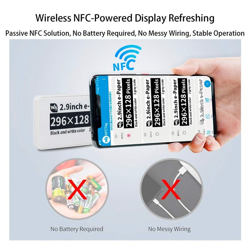 Nieuwe 2,9 inch draadloze NFC- - Display Epaper 2.9 recensie en prijs